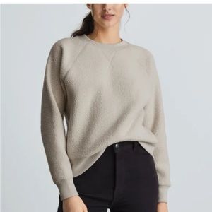 Everlane Renew Fleece Raglan sweatshirt sandstone small